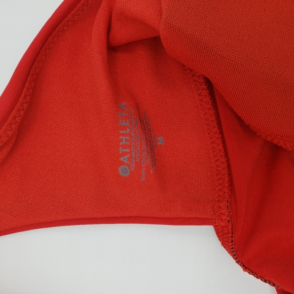 Athleta red side scrunch bikini swim tank top - Picture 4 of 11